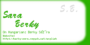 sara berky business card